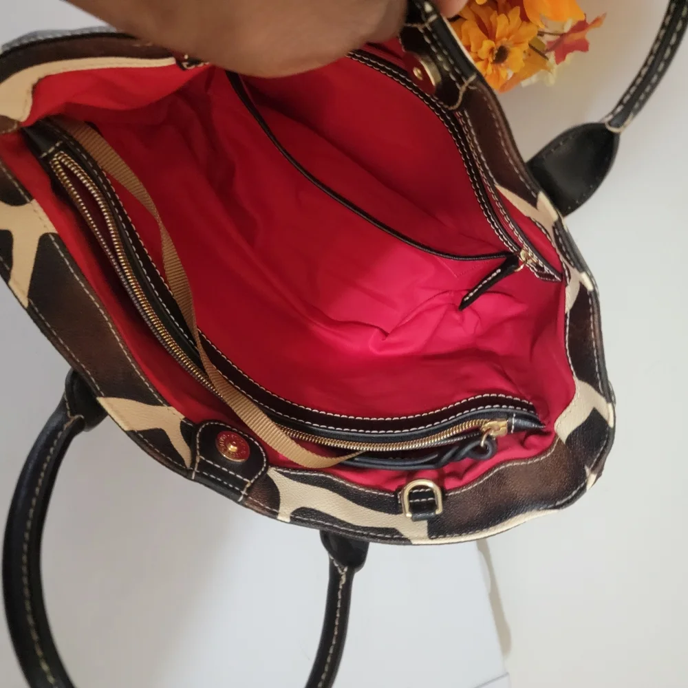 Dooney & Bourke Giraffe Print Satchel - Picture 9 of 12